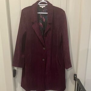 CLEO Coat Blazer Long Corduroy WINE PLUM XL